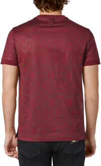 T-Shirt Ronde Hals Crest Bordeaux