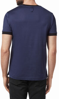 T-Shirt Ronde Hals Crest - maat S Donkerblauw