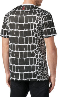 T-Shirt Ronde Hals Crest - maat XS Zwart