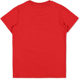 T-Shirt Ronde Hals Crest Rood - 10J / 140cm