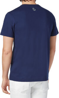 T-Shirt Ronde Hals Donkerblauw - S