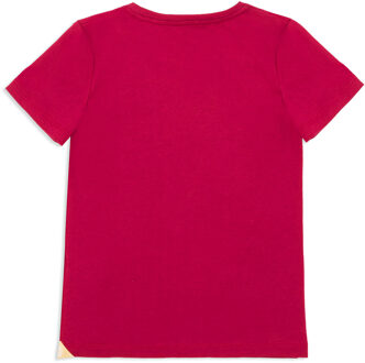 T-Shirt Ronde Hals - maat 8J / 128cm Bordeaux