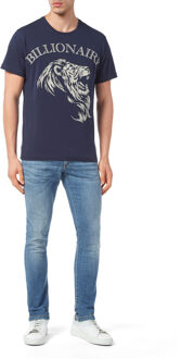 T-Shirt Ronde Hals - maat S Donkerblauw