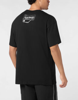 T-Shirt Ronde Hals - maat XS Zwart/wit