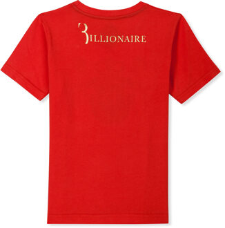 T-Shirt Ronde Hals Rood en paars