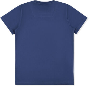 T-Shirt Ronde Hals Statement Donkerblauw
