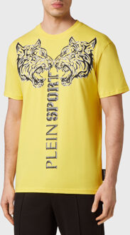T-Shirt Ronde Hals Tiger Geel - L
