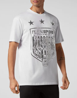 T-Shirt Ronde Hals Tiger - maat M Wit