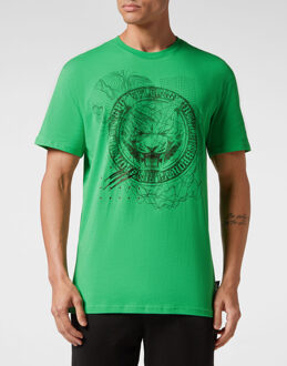 T-Shirt Ronde Hals Tiger - maat S Groen