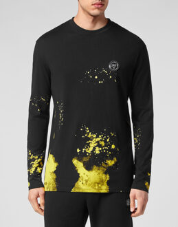 T-Shirt Ronde Hals Tiger - maat S Zwart