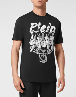 T-Shirt Ronde Hals Tiger Zwart/wit - S