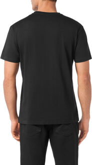 T-Shirt Round Neck Fleur-De-Lis Zwart - S