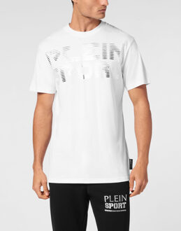 T-Shirt Round Neck Ss Wit - 2XL