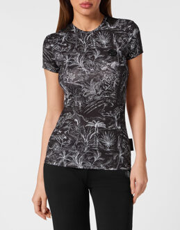 T-Shirt Slim Fit - maat L Zwart