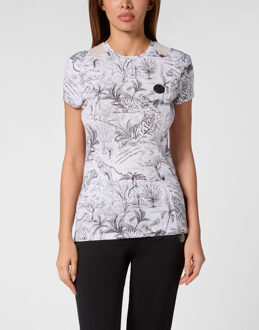 T-Shirt Slim Fit Wit - XL