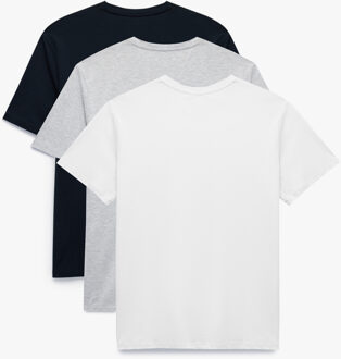 T-SHIRT SS BSC Set van 3 T-shirts Regular Fit Korte Mouwen Veelkleurig