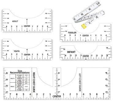 T-shirt Uitlijning Heerser Craft Liniaal Met Guide Tool Voor Tekening Sjabloon Craft Tool Naaien SMR88 transparant E