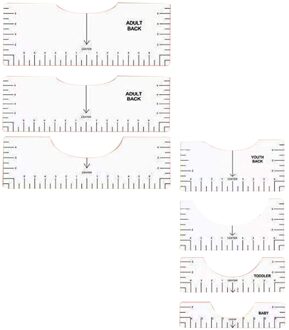 T-shirt Uitlijning Heerser Craft Liniaal Met Guide Tool Voor Tekening Sjabloon Craft Tool Naaien Tt-Best transparant D