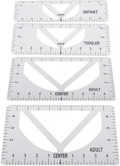 T-shirt Uitlijning Heerser Craft Liniaal Met Guide Tool Voor Tekening Sjabloon Craft Tool Naaien UD88 transparant C
