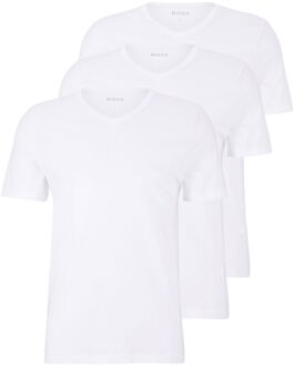 T-shirt V-hals Classic 3-pack wit - L