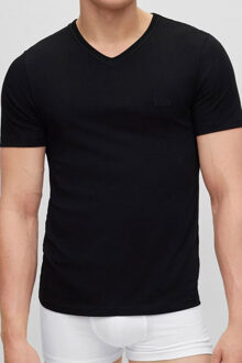 T-shirt V-hals Classic 3-Pack zwart - L