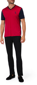 T-Shirt V-Hals Double B Rood - XS