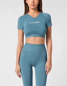 T-Shirt V-Hals - maat M Blauw