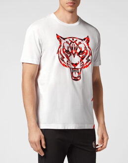 T-Shirt V-Hals Tiger Wit