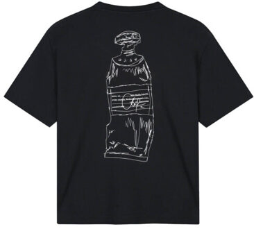 T-shirt w240110 paint - maat M Zwart