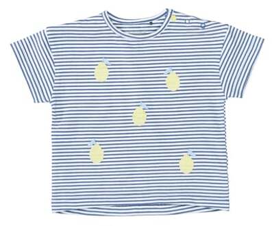 T-shirt zacht ocean gestreept Blauw - 68
