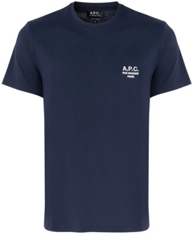 T-Shirts A.p.c. , Blue , Heren - Xl,L,M,S