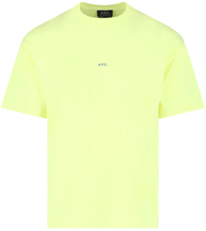 T-Shirts A.p.c. , Yellow , Heren - L,S