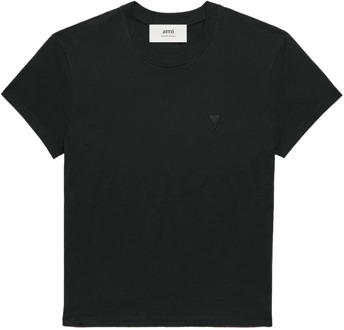T-Shirts Ami Paris , Black , Heren - 2Xl,S