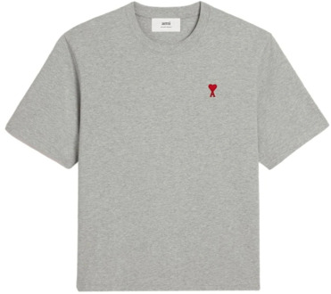 T-Shirts Ami Paris , Gray , Heren - 2Xl,Xl,L,M,S