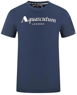 T-Shirts Aquascutum , Blue , Heren - 2Xl,Xl,L,M,S