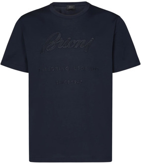 T-Shirts Brioni , Blue , Heren - 2Xl,M,S