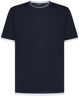 T-Shirts Brioni , Blue , Heren - 2Xl,S