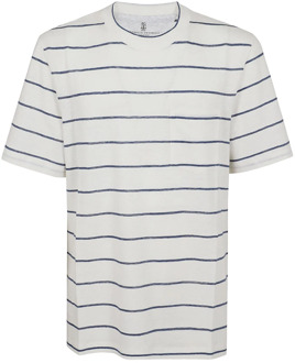 T-Shirts Brunello Cucinelli , White , Heren - 2Xl,Xl,M