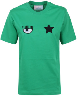 T-Shirts Chiara Ferragni Collection , Green , Dames - 2XS