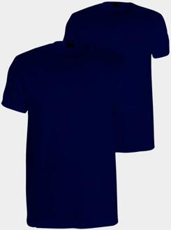 T-shirts Derby 2-pack blauw Navy - 3XL