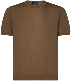 T-Shirts Drumohr , Brown , Heren - 2Xl,3Xl