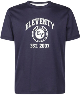 T-Shirts Eleventy , Blue , Heren - Xl,M