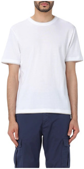 T-Shirts Eleventy , White , Heren - 2Xl,Xl,L,M
