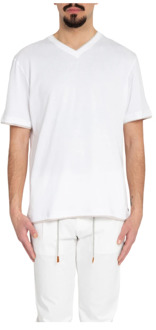 T-Shirts Eleventy , White , Heren - 2Xl,Xl