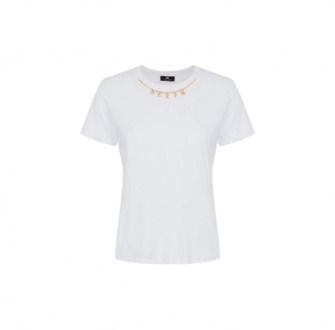 T-Shirts Elisabetta Franchi , White , Dames - 2Xl,Xl,S