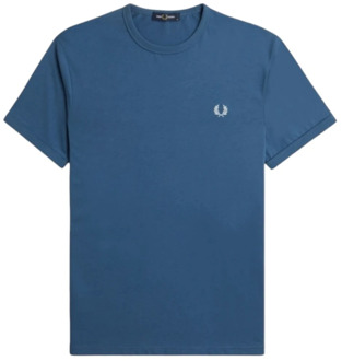 T-Shirts Fred Perry , Blue , Heren - 2Xl,Xl,L,M,S