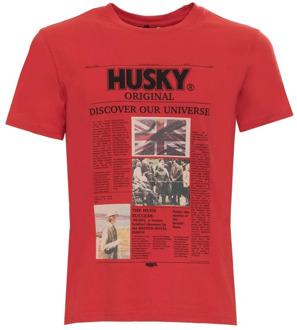 T-Shirts Husky Original , Red , Heren - 2Xl,Xl,L,S,3Xl