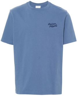 T-Shirts Maison Kitsuné , Blue , Heren - 2Xl,Xl,M,S