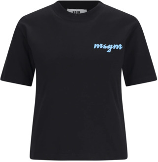 T-Shirts Msgm , Black , Dames - M,S,Xs