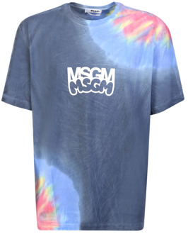 T-shirts Msgm , Blue , Heren - L,S